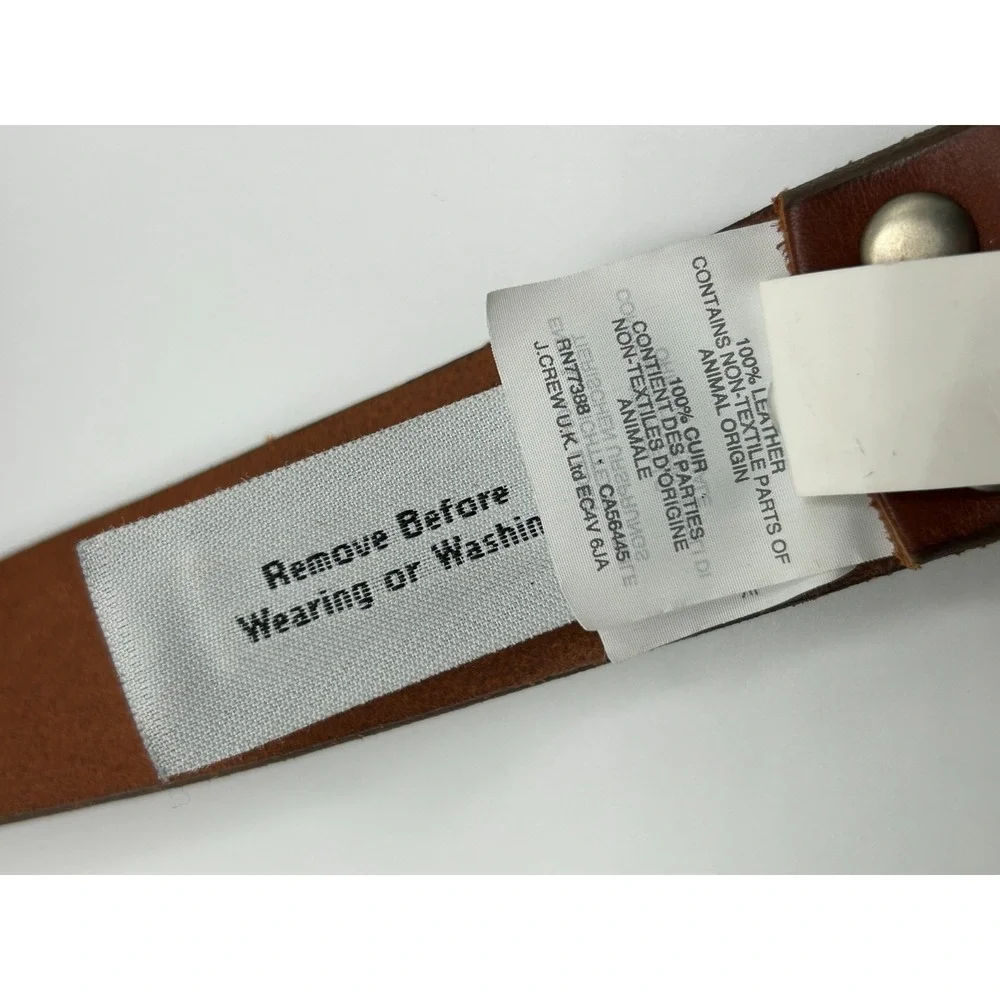 J. Crew Mens Italian Leather Belt Size 30 Brown Classic‎ Preppy Everyday